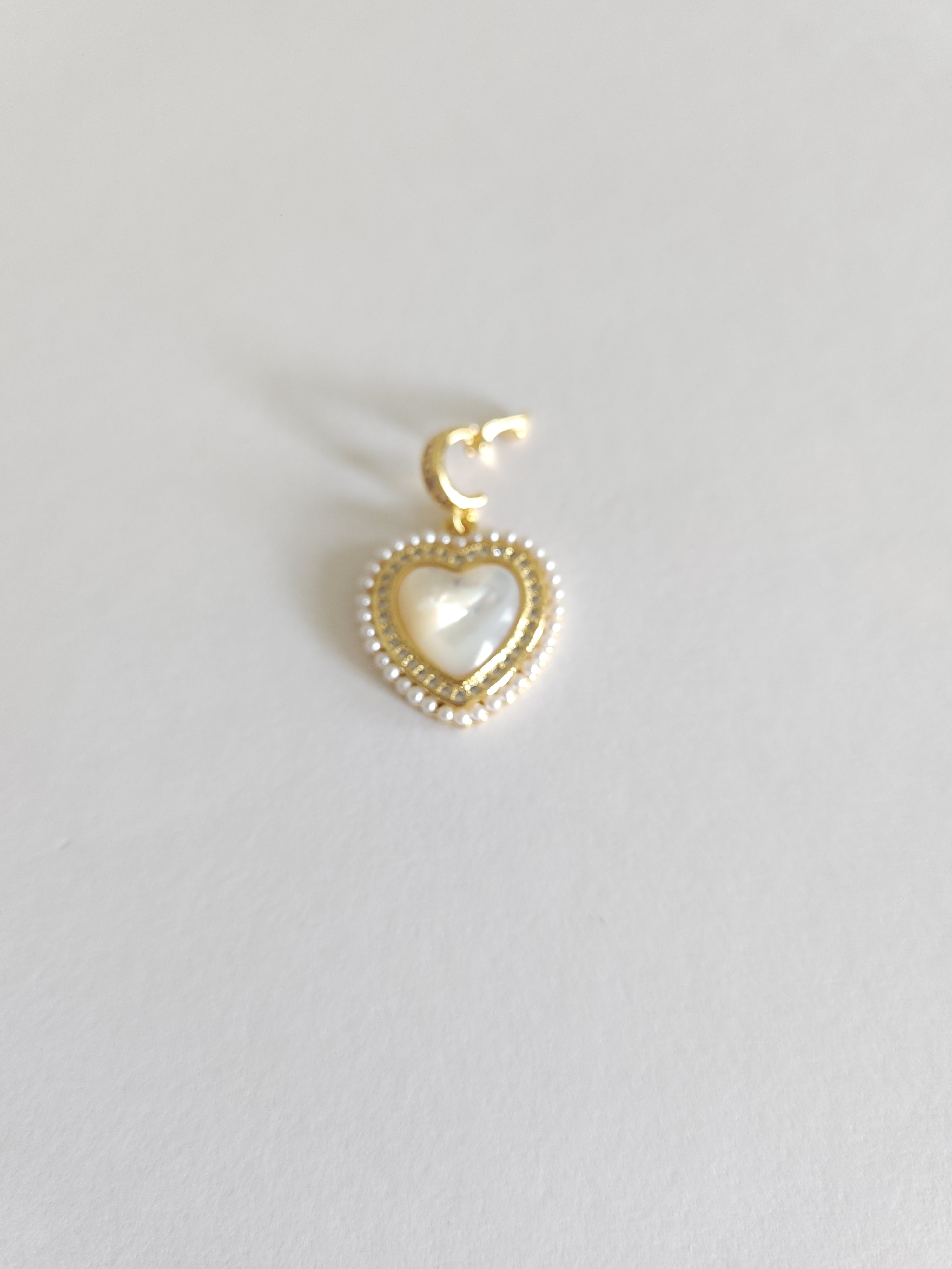 Shell wish heart charm