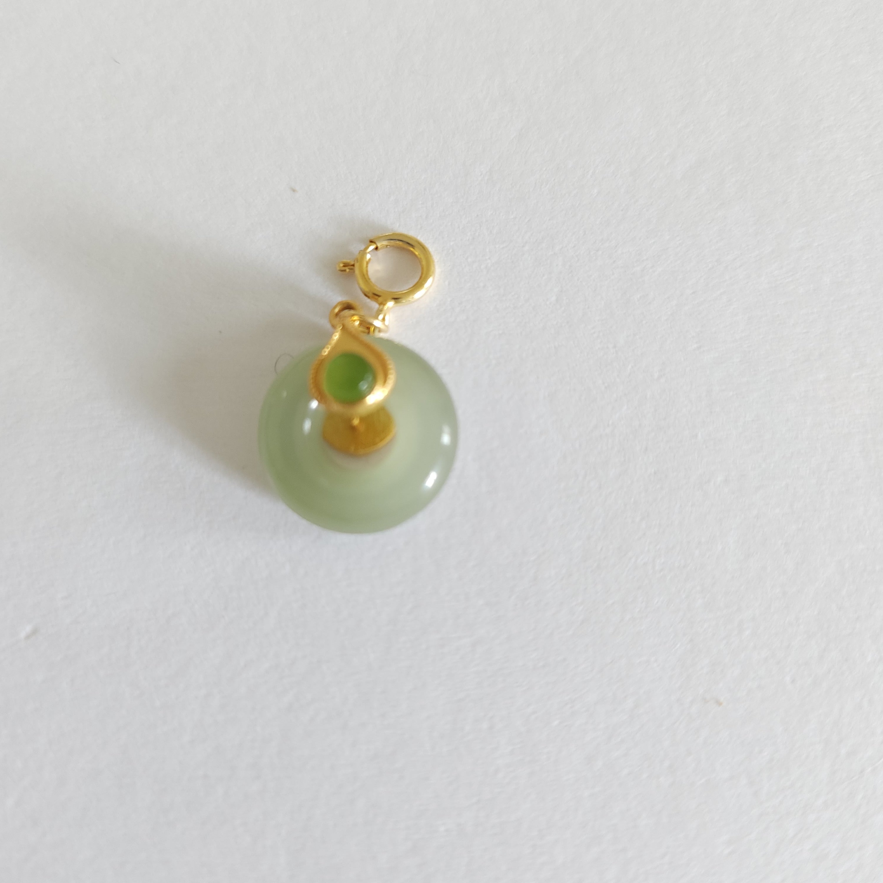 circle jade charm