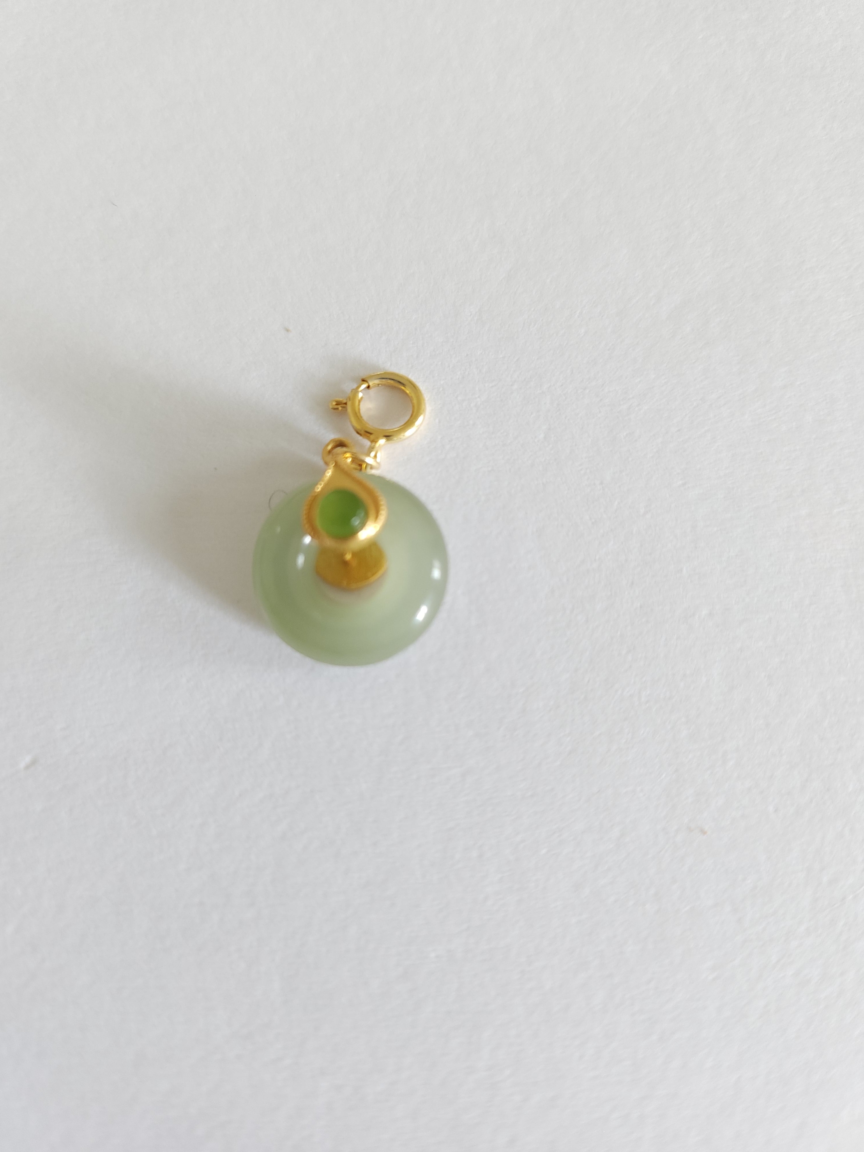 circle jade charm