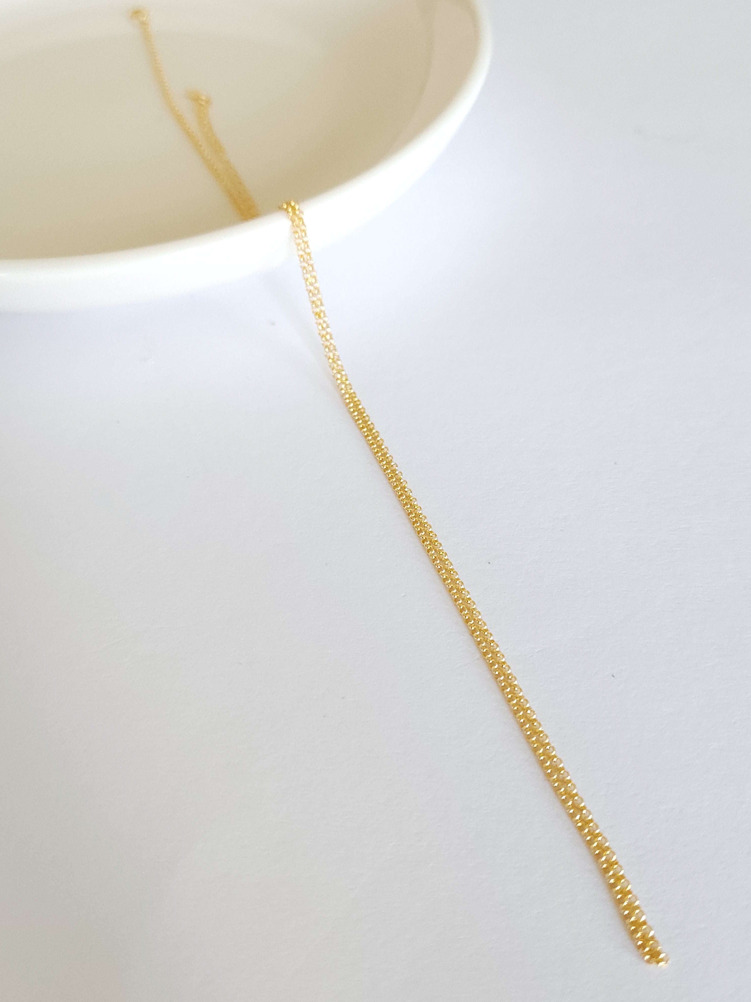 Basic gold plated sterling silver chain