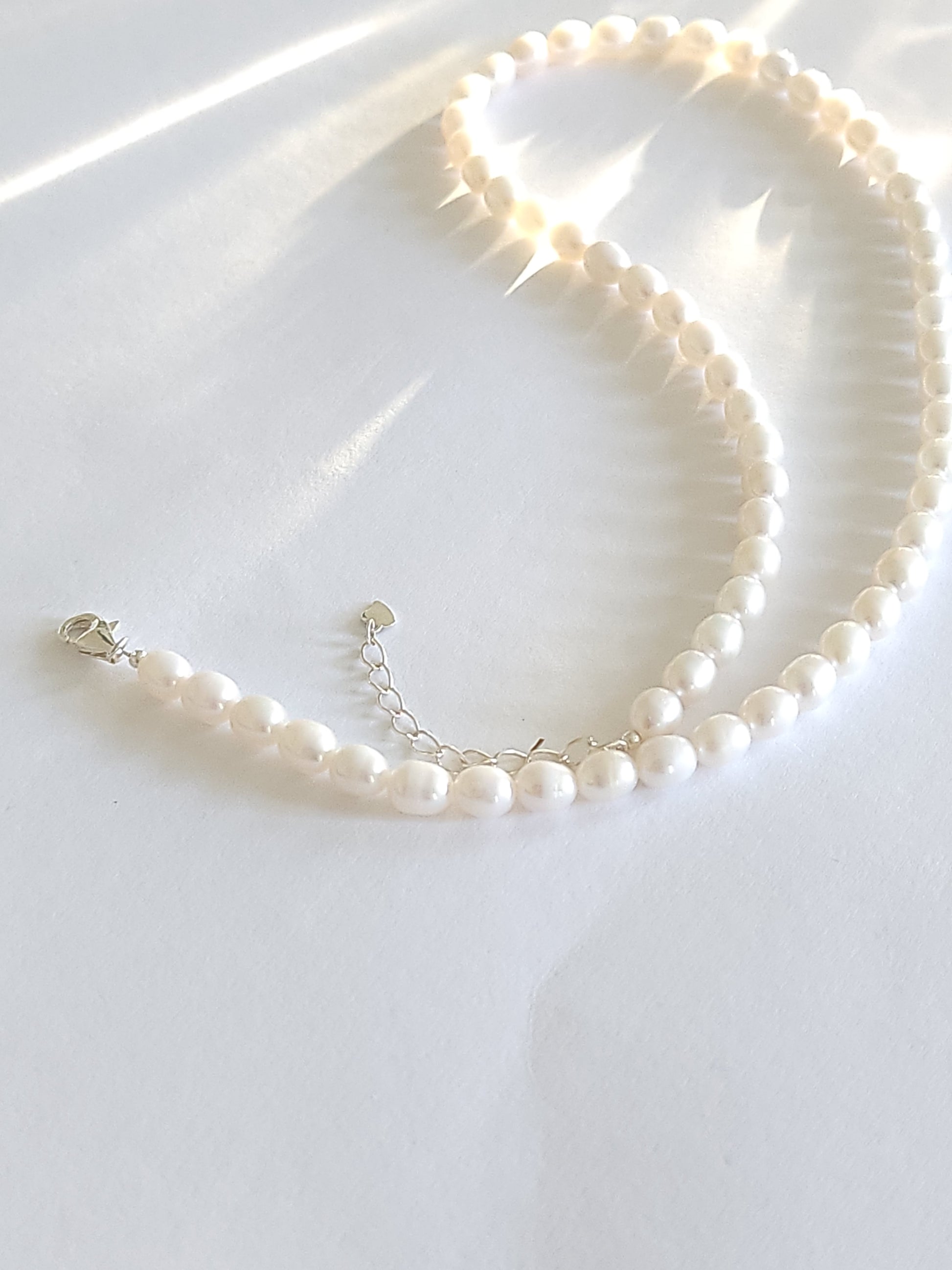 Fresh water basic pearl necklace